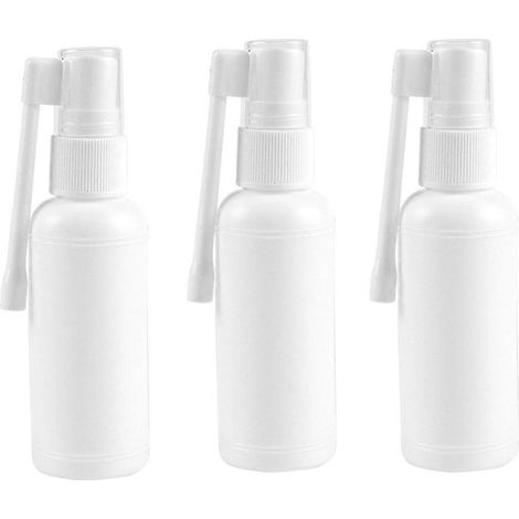 Lot de 10 flacons pulvérisateurs nasaux portables de 20 ml pour la rhinite, rechargeables, à brume fine, vides (blancs)-10.00X2.80X2.80CM-White