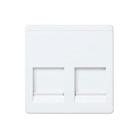 Adaptador plano 2 conectores voz y datos ancho Simon 27 BLANCO 27486-35 (1/2)