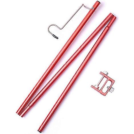 Support de lanterne amovible, crochet unique rouge, accessoire camping portable pour lampe de randonnée, accroche universelle légère. (1/4)