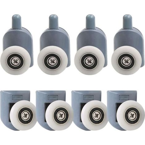 23mm Galets de porte de douche, 8pcs Porte de Douche Roulettes, Poulie de porte de douche, Roulettes Coulissantes Porte Salle de Bain pour Cabine Douche Salle de Bain-RAPANDA (1/5)