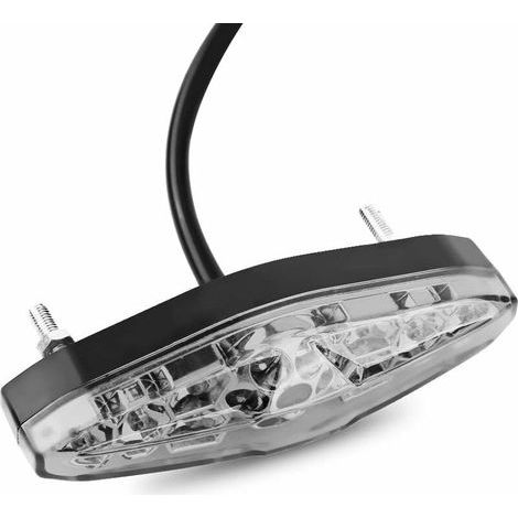 Feux Arrières de Frein de Moto Universelle Phare Arrière LED moto 12V 15 LED Arrêt de Frein Feux de Frein Arrière de Moto Feux de Stop(Smoke) (1/4)