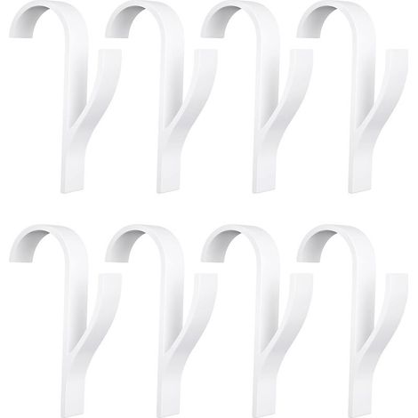 Lot de 8 crochets pour sèche-serviettes chauffants pour salle de bain, cuisine, toilettes (1/5)