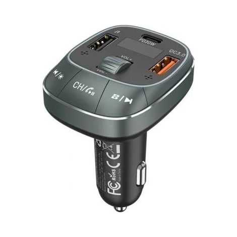 Trasmettitore fm Vention FFLB0 Bluetooth 5.0 ricarica rapida 12 cm