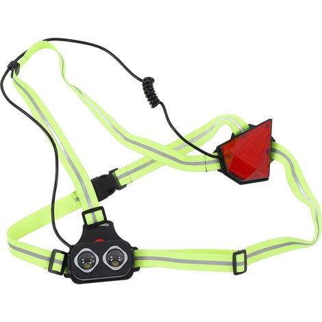Wiederaufladbare Brustlampe für Nachtläufe – Highlight – verstellbares Armband – Radfahren / Laufen / Camping
