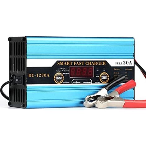 Applicable Chargeur de Batterie Intelligent d'affichage à Cristaux liquides de 12V 30A, conditionneur de Batterie Intelligent de Chargeur de Batterie d'affichage à Cristaux liquides de Voiture (1/5)