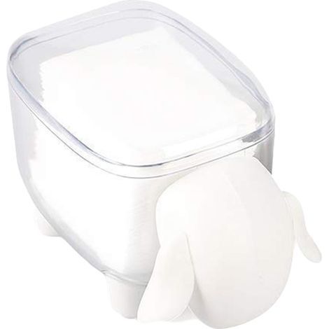 Mini boîte de rangement pour cotons-tiges en plastique, mouton mignon, anti-poussière, boîte de cosmétique, organiseur de bureau domestique (1/5)