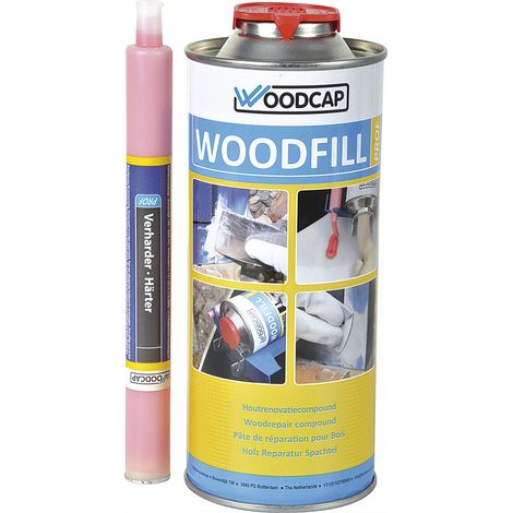 Woodfill Holz Reparaturspachtel Spachtelmasse, 2K Spachtel inkl. Härter weiß