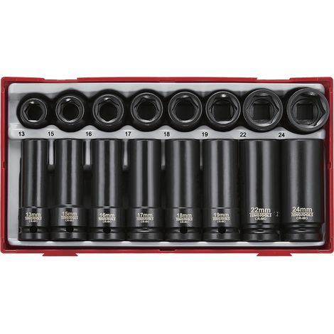 Set de douilles à choc TT1 tray 1/2 13-24mm 20 pièces Teng Tools TT9120DN