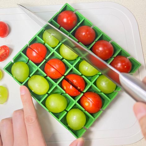 Ausstecher für Trauben und Kirschtomaten, halbiert oder viertelt, lebensmittelecht, spülmaschinenfest, Obsthalter, geeignet für Salate, Snacks für Kinder, Babys und Kleinkinder.