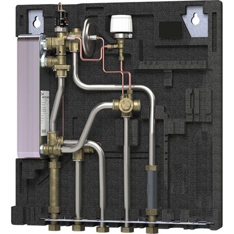 Danfoss Stazione appartamento Evoflat WSS 2 senza riscaldamento, 49kW, calotta isolante, 145G0191