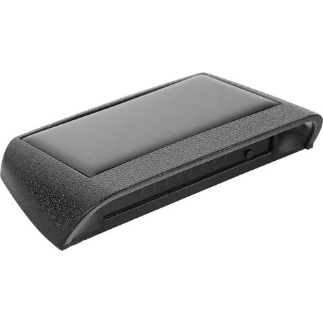 Horloge de Voiture Thermomètre Intégré en ABS Noire Solaire Haute Précision sans Fil et Lumineuse pour Tableau de Bord Automobile pour Usage Intérieur (1/5)