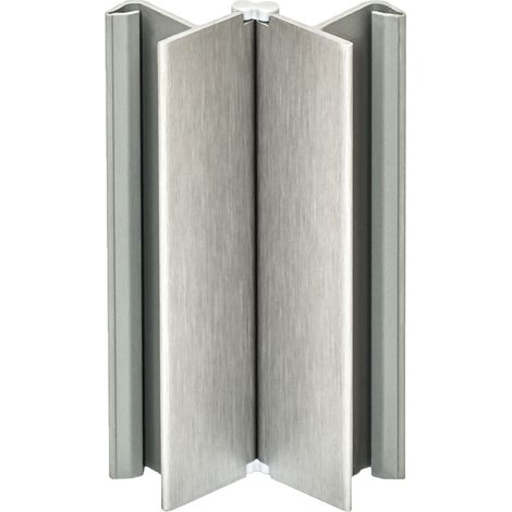 Volpato Eckverbinder Sockelleiste verstellbar - Höhe 120mm - passend zur Sockelblende Flex der Serie S10/20/90, Kunststoff Edelstahl-Effekt (1/3)