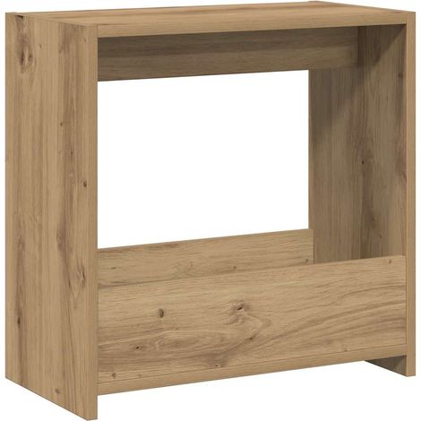 Mesa auxiliar madera contrachapada roble artisian 50x26x50 cm vidaXL