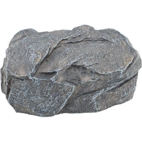 statue jardin exterieur-Cache-Clé Fausse Roche Résine Résistant aux Intempéries – Boîte Secrète Décorative pour Cacher une Clé Exterieur (Modèle Pierre Bleu Clair, 265g) – Idéal pour Jardins et Accès (1/5)