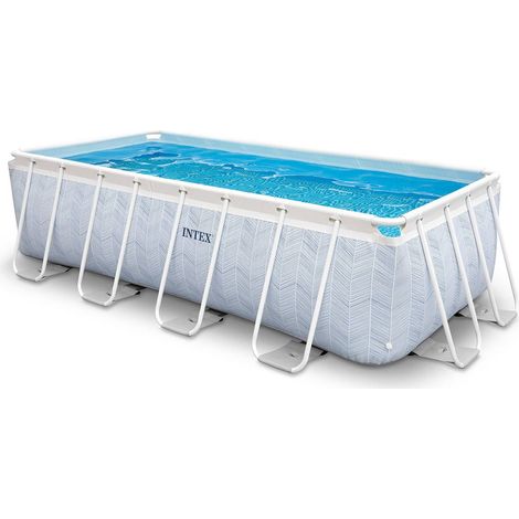 Piscine tubulaire rectangulaire Chevron - Intex