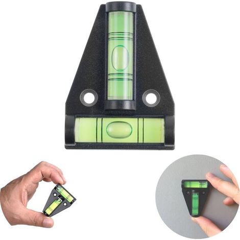 Niveau A Bulle en T, magnétique, Petit Niveau A Bulle Pratique pour Camping-Car, avec Aimant, Niveau A Bulle pour Fourgon, Rampe De Nivellement Caravane, Accessoires De Camping Voiture, Spirti Level (1/5)