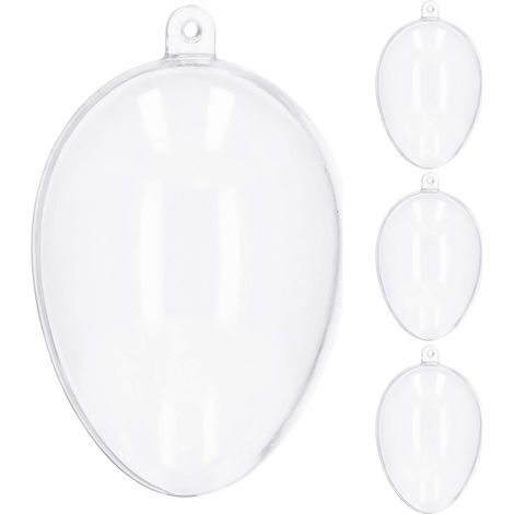 UOVO PALLINA ACRILICA DECORAZIONE PALLINE ACRILICHE TRASPARENTI OVALI 7cm x4 (1/5)