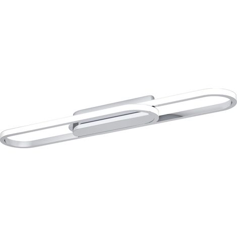 Plafoniera Moderna Conivarena Metallo Cromo Plastiche Bianche Led 20W 2500Lm