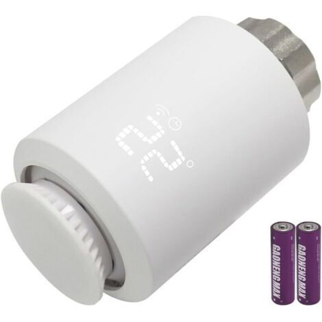 Tête Thermostatique Radiateur Zigbee. Vanne Thermostatique Connectée Programmable. Thermostat Radiateur Compatible avec Alexa. Smart Life APP Contrôle. Tuya Zigbee Gateway Requis (1/4)