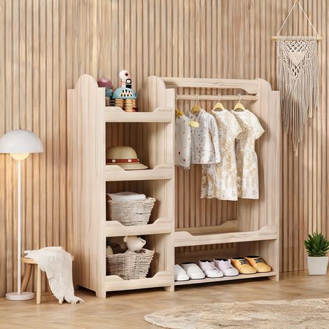 Armoire-penderie natural en MDF 110 x 39 x 110 cm (1/5)