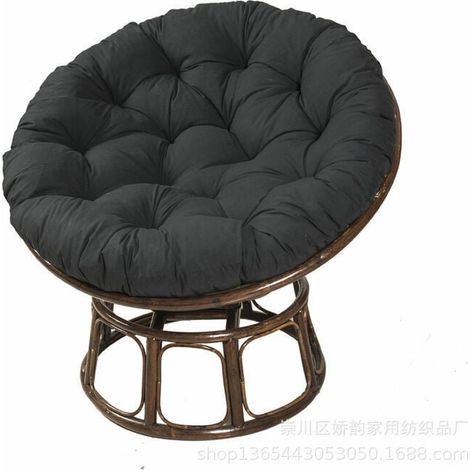 Coussin papasan rond coussin de chaise , Garden Cushion, Rattan Armchair Cushion, Hanging Chair Cushion, (Le Noir,100100cm)-sans chaise (1/5)