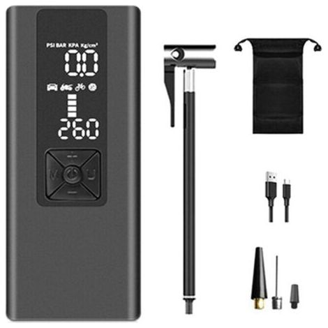 6000MAh pompe air voiture sans fil portable multifonction voiture pompe air LCD affichage numérique trésor charge intelligent (1/5)