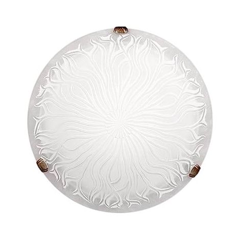 Plafonnier Candellux Terra 30cm E27 verre laiton classique (1/3)