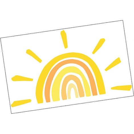Stickers muraux motif soleil, décoration de chambre à faire soi-même (paquet de 2) (1/5)