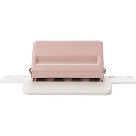 Perforatrice en forme de champignon, perforatrice à 4 trous, perforatrice à main en papier pour bricolage, planificateur d'anneau de disque, machine artisanale, bureau, (Pink) (1/5)