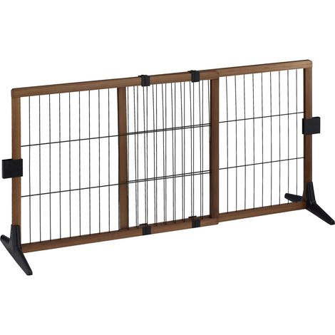 Barriera di sicurezza estensibile per cani 71 x 80 x 10 cm protezione ottimale design moderno in legno di pino bianco 130011134