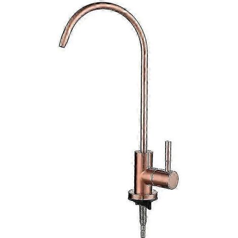 Robinet de cuisine en acier inoxydable 304 pour systèmes d'osmose inverse et de filtration d'eau, robinet d'eau potable arqué pour installation sous évier