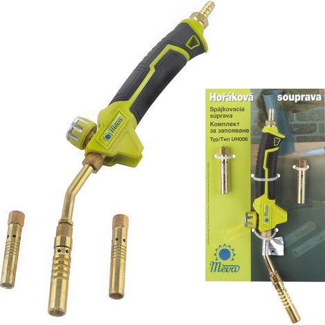 Soplete de gas para soldadura de estaño, soldadura fuerte, gas GLP, juego de 3 boquillas, 1,4 - 2,1 kW (1/3)