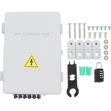 Boîtier de combinaison solaire Tongou 6 chaînes, avec parafoudre, fusibles 10A, disjoncteur 63A, système hors-réseau, coffret photovoltaïque de regroupement (1/5)