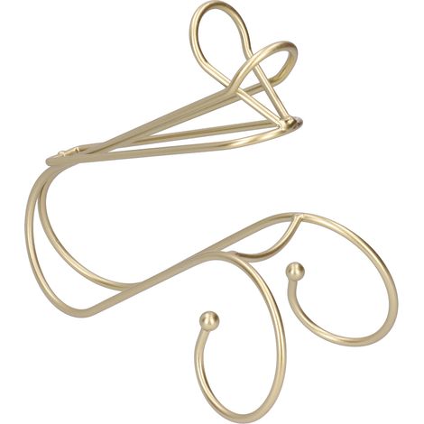 Support Métallique Moderne pour Bouteilles de Vin, Étagère de Comptoir Autoportante, Déco Or, Décoration de Table, Fini Doré (1/5)