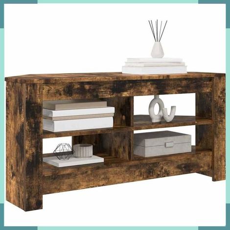 Meuble TV d'Angle - 889780 - Chêne fumé - Bois d'ingénierie - 102 x 41 x 50 cm (1/5)