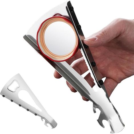 Ouvre-bocal - Ouvre-boîte - Dévisseur de couvercle portable pour adultes et seniors - Outil de cuisine multifonctionnel (1/5)