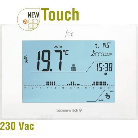 Termostato touch parete FEEL 230 VAC CR035VB Tecnoswitch