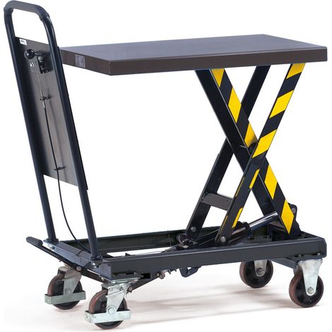 fetra Hubtischwagen, Ladefläche 830 x 500 mm, 250 kg, Hubbereich 330 - 910 mm (1/2)
