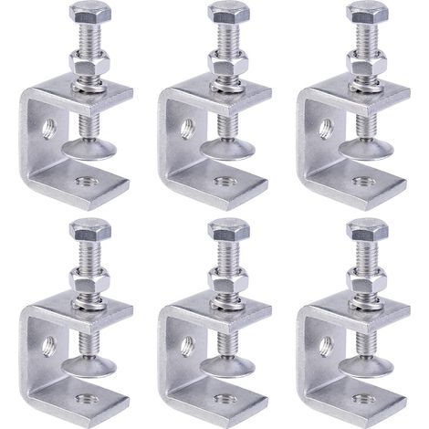 Lot de 6 petites pinces en C en acier inoxydable, 15-38 mm en Acier Inoxydable, ensemble de pinces en C pour Soudage Charpentier Montage Domestique, l'Ébénisterie (1/5)