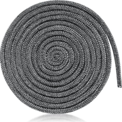 LaBlanc - Guarnizione intrecciata per inserto e stufa, lunghezza 3 m x 8 mm, guarnizione in fibra di vetro, guarnizione per camino, porta della stufa a legna (grigio)