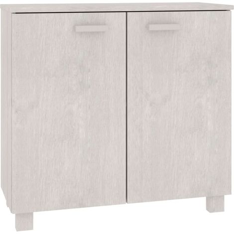 Sideboard HAMAR White 85x35x80 cm Solid Wood Pine vidaXL (1/5)