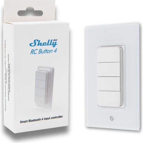 Shelly Shelly BLU RC Button 4 Télécommande, Bouton-poussoir Bluetooth Low Energy