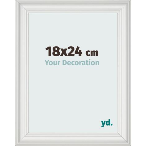 yd. - Cadre photo 18x24 - Blanc Patine - MDF - Lazio (1/5)