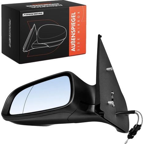 Miroir extérieur, verre asphérique, finition grise, installation extérieure gauche, compatible avec Opel Astra H A04, réglable manuellement (1/5)