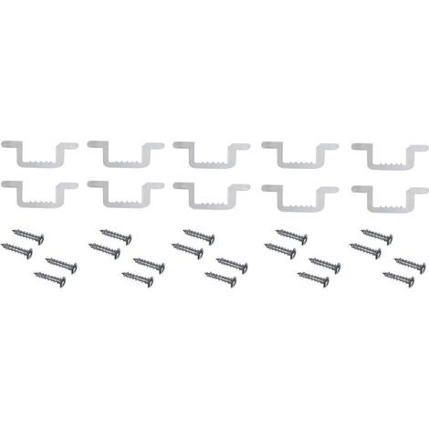 Kit de 10 clips et vis de fixation murale pour rubans LED de 10 mm (1/2)