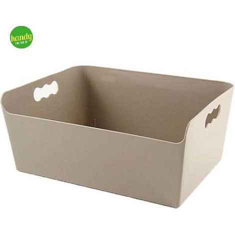 Contenitore tibox Veca in plastica 33 cm colore tortora
