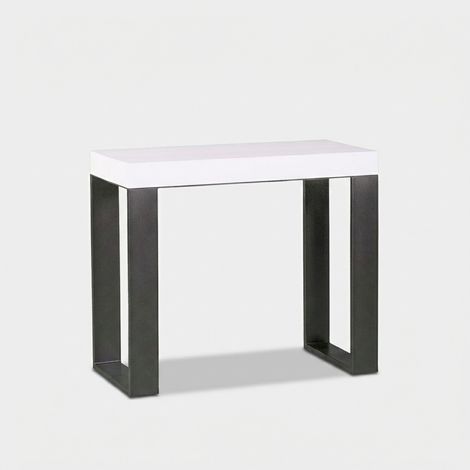 Ausziehbarer Konsolentisch 90x40-300 cm Esstisch Design Weiß Metall Tecno (1/5)