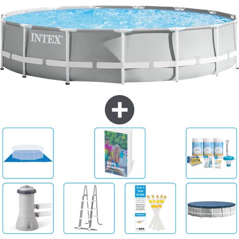 Intex Piscina Prism Frame Rotonda - 457x107 cm - 8-pezzi  S599 (1/3)