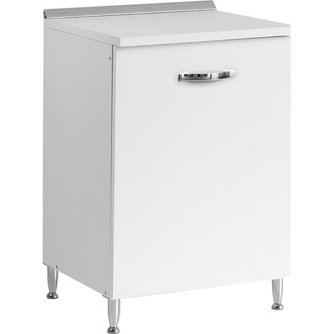 MOBILE BASE PER CUCINE COMPONIBILI L.60 x P.50 x H.85. - 1 anta - col. bianco  - LINEA AZZURRA