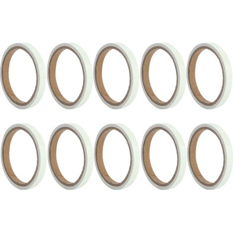 10 bandes adhésives luminescentes autocollantes antidérapantes pour scène, bleu aqua 1cmx3m, ruban phosphorescent fluorescent (1/5)